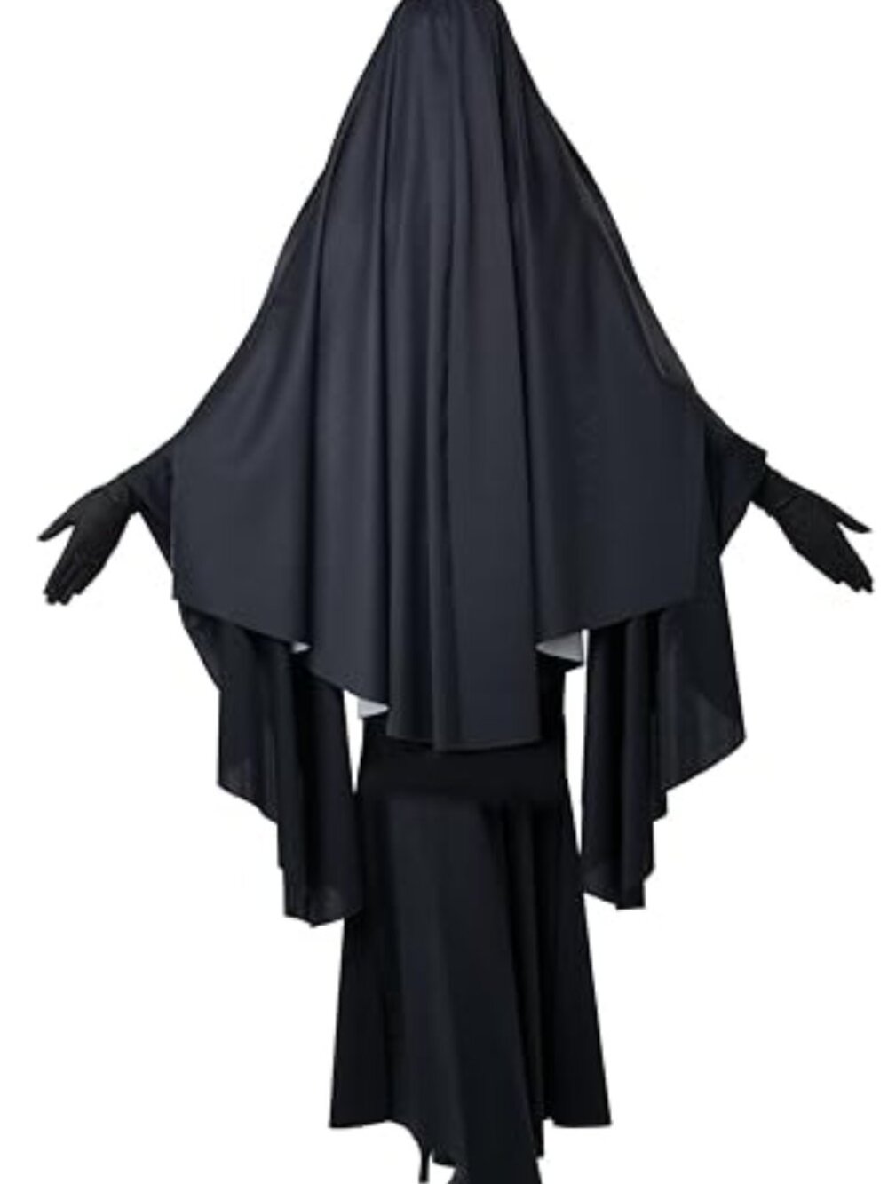 Women's Bad Habit Costume Dress Veil Hood Capelet Halloween - Picture 3 of 6